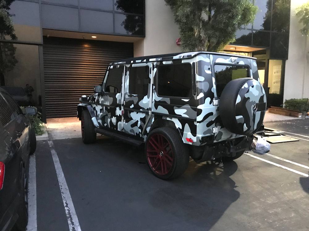 Camo Mercedes G-Wagon rear
