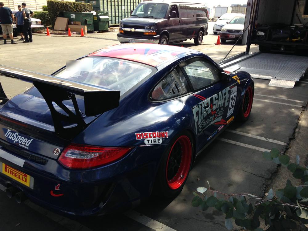 Race Porsche prepped for install