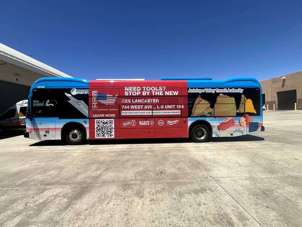Transit bus campaign wrap