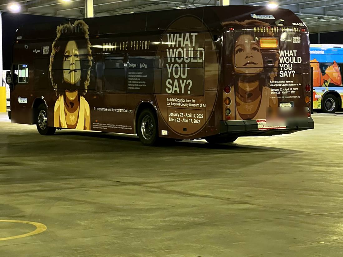 Transit bus museum ad wrap