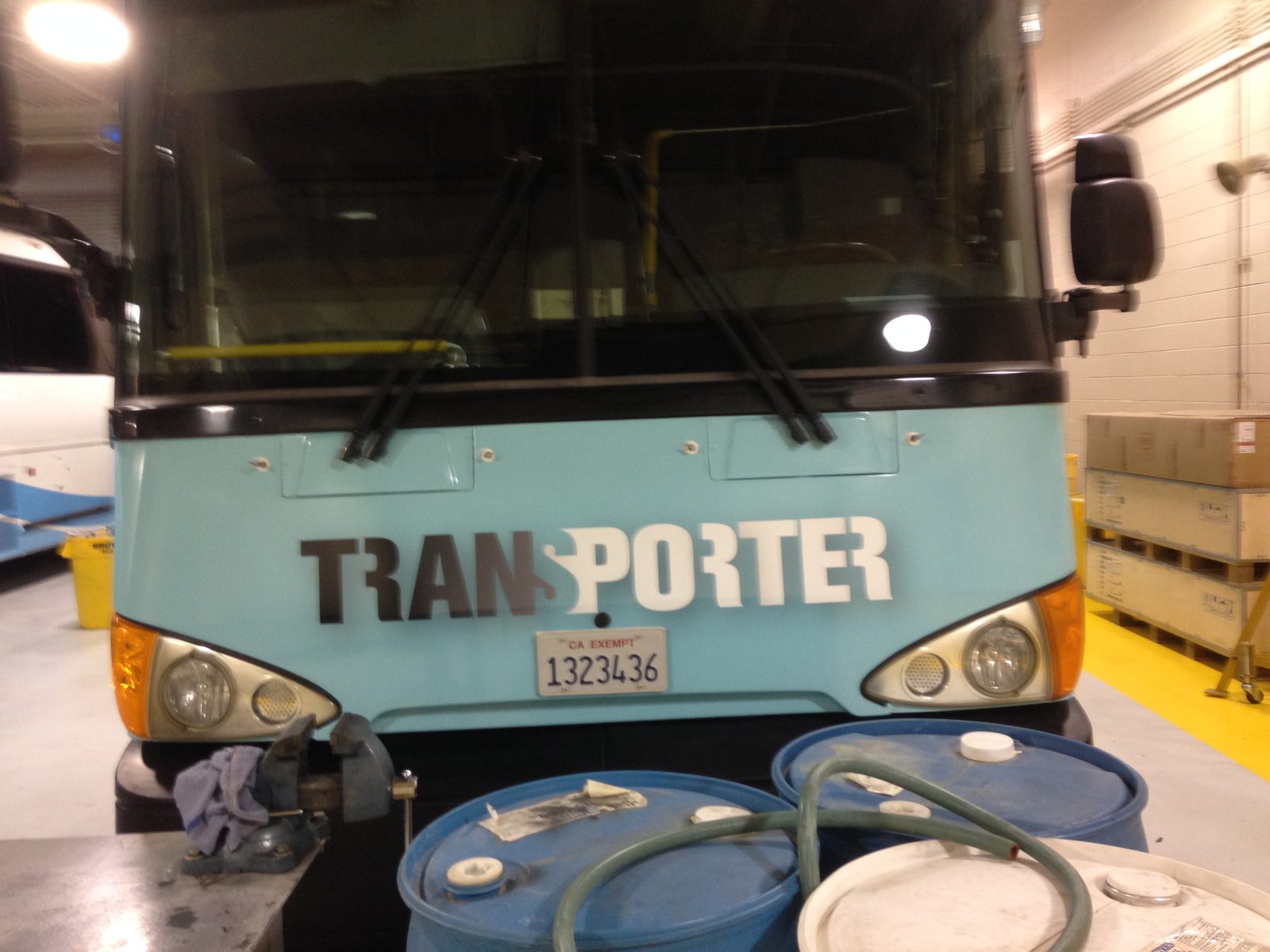 Transit coach wrap, front